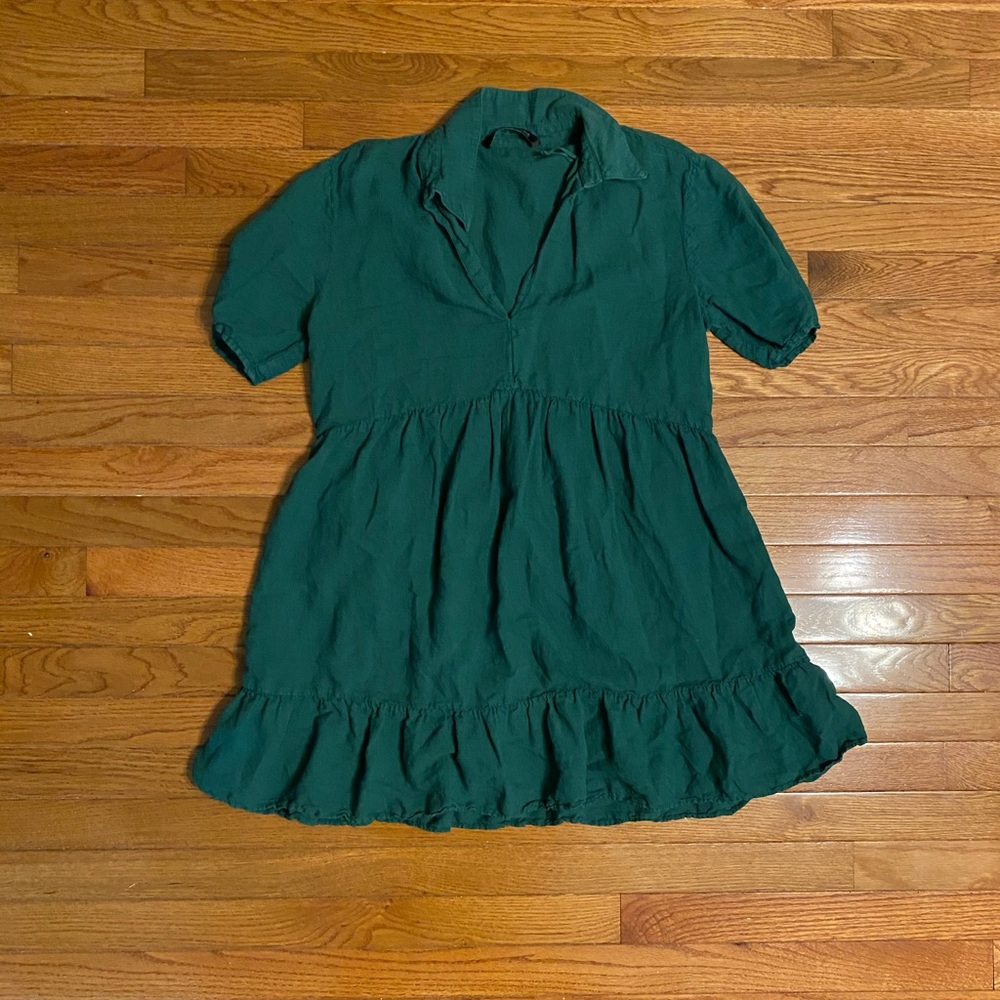 Zara Flowy Green dress